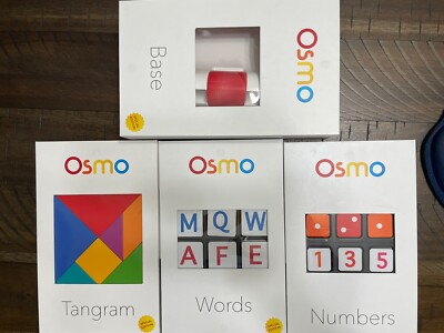 Osmo Learn To Code Bundle Lot Base, Numbers, Words, Tangram Coding Genius Kit