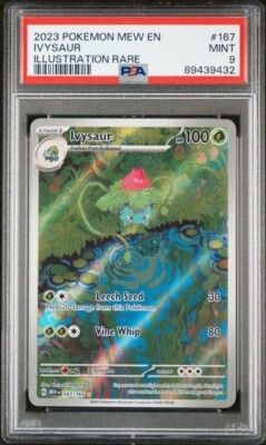 2023 Pokemon Ivysaur 167/165 Illustration Rare PSA 9 MINT MEW EN