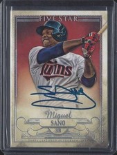 MIGUEL SANO 2016 TOPPS 5 FIVE STAR ON CARD TWINS AUTO
