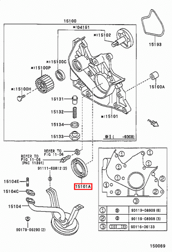 Genuine Hilux LN90 Hilux Surf LN130 2L Front Crankshaft Crank Oil Seal - Picture 9 of 20