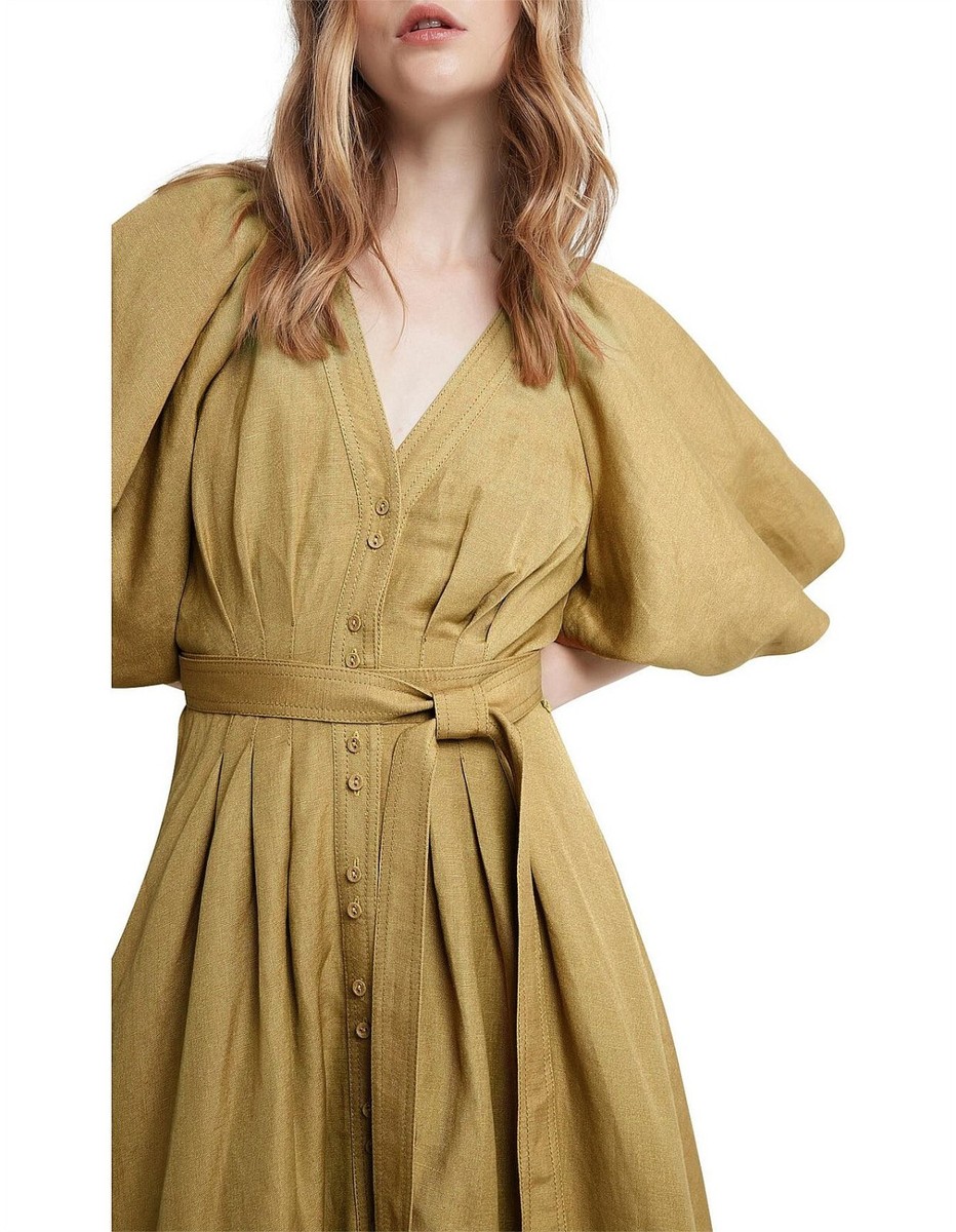 knee length dresses for ladies Wave Midi Dress | Scarlet Red