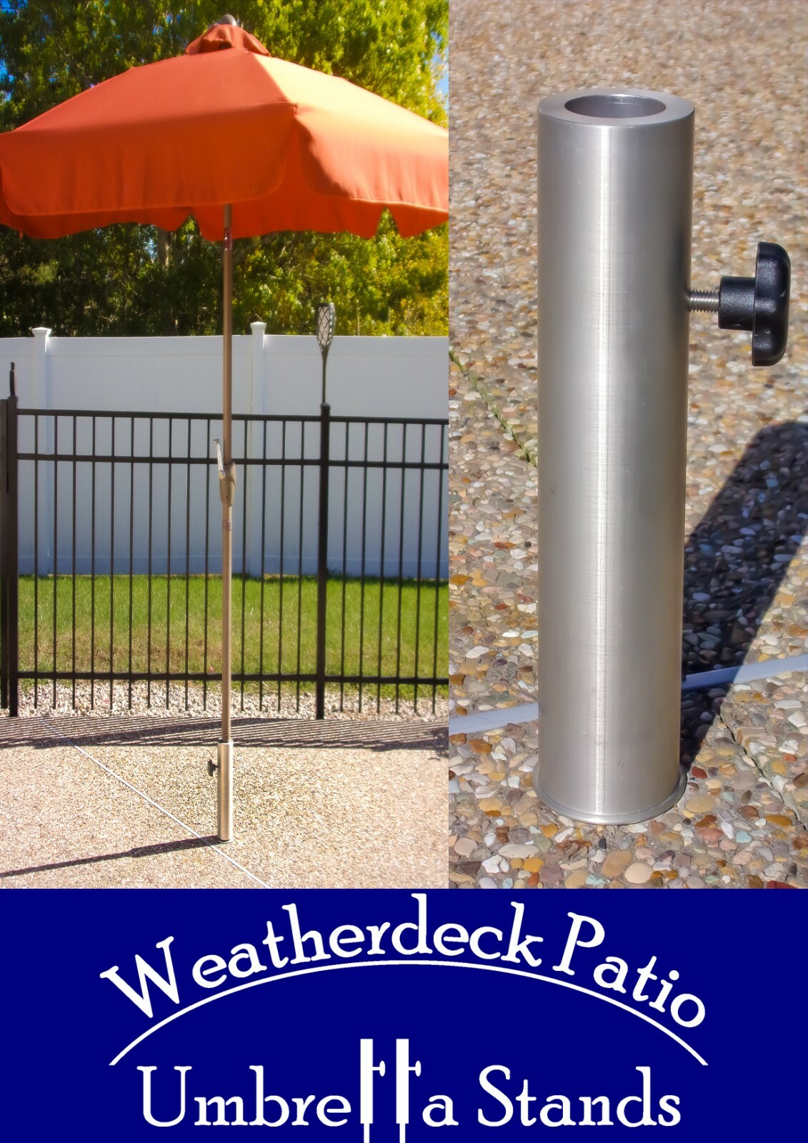 In Ground Umbrella Stand For Pool Patio By Weatherdeck Patio Stands Inc For Sale Online