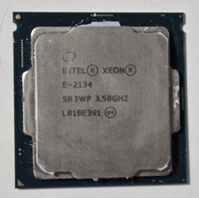 INTEL PROCESSOR CPU XEON E-2134 3.5GHZ SR3WP - LGA 1151 - PULLED AND WORKING