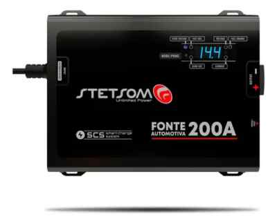 Chargeur Stetsom Infinite 200A – Alimentation Bivolt Avec écran Numérique Pour Voiture