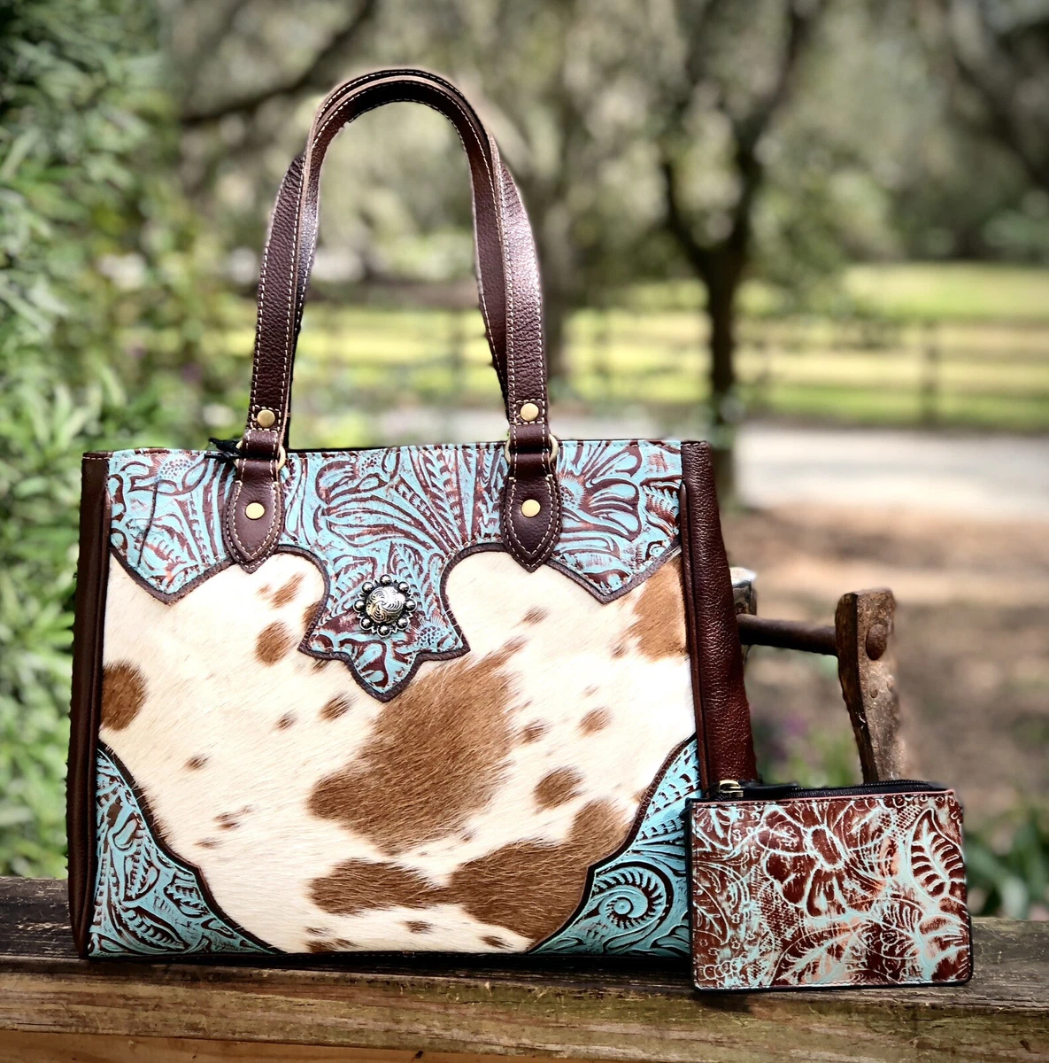 western cow print purse