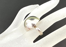 VTG Mexico Taxco TH-24 925 Sterling Silver Modernist High Dome Ring size 5.5