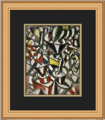 Fernand Leger、COMPOSITION AUX DOMINOS Fernand Leger Composition Aux Dominos Lithograph | Chairish