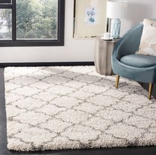 Safavieh Power Loomed Hudson Shag Ivory / Grey Area Rugs - SGH282A