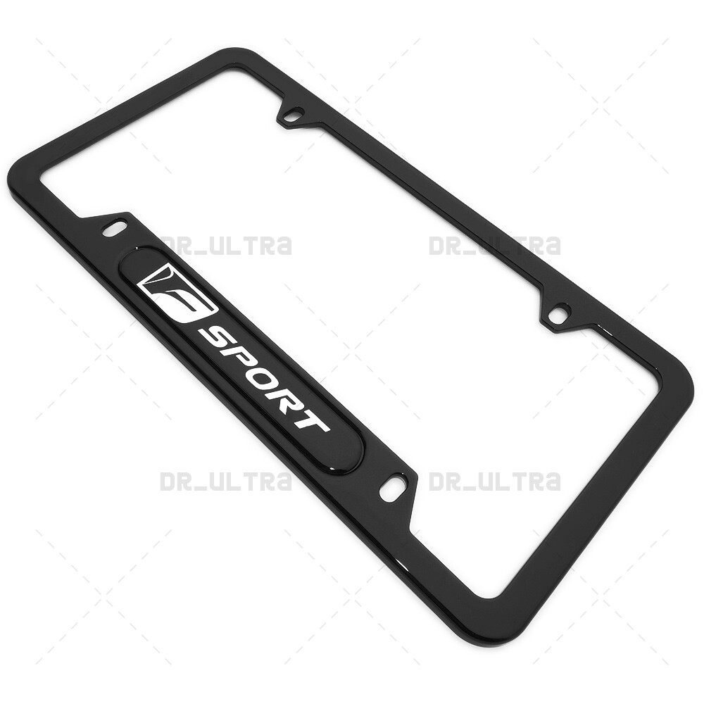 Gloss Black Front Rear For Lexus FSport License Plate Frame Protect