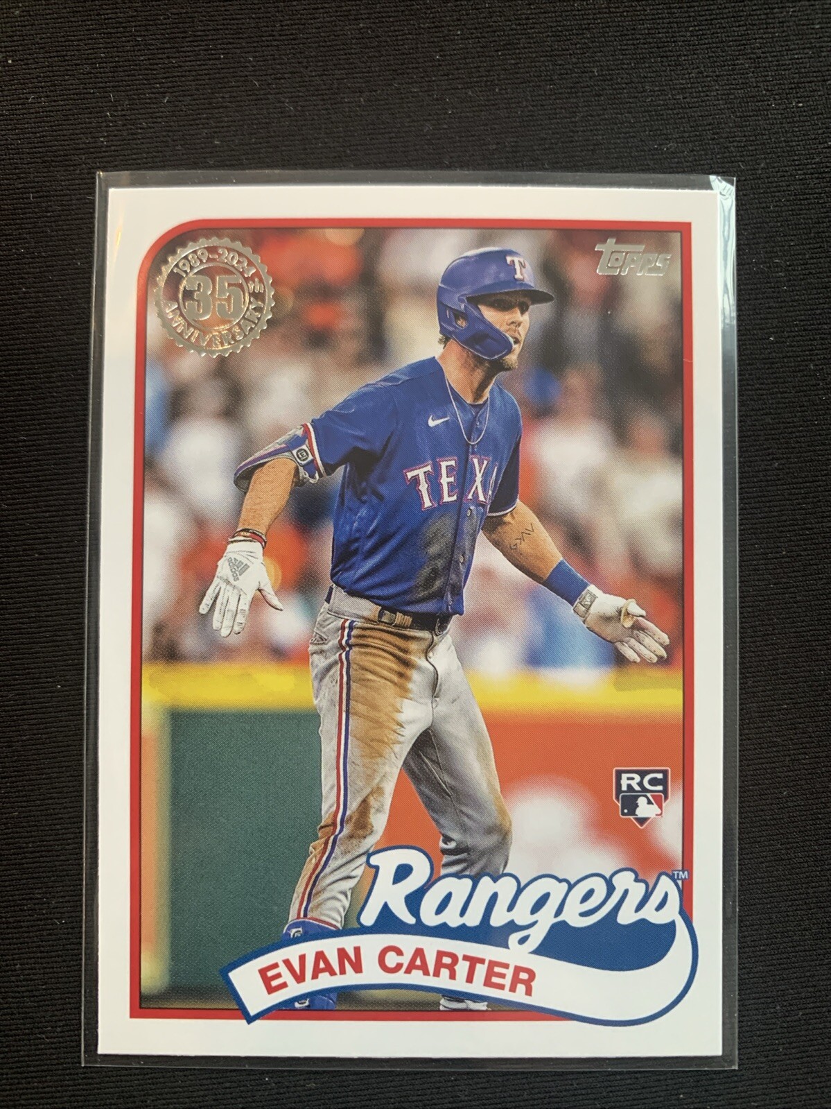 2024 Topps Series 2 - 1989 Topps Baseball #89B2-45 Evan Carter (RC) Rangers