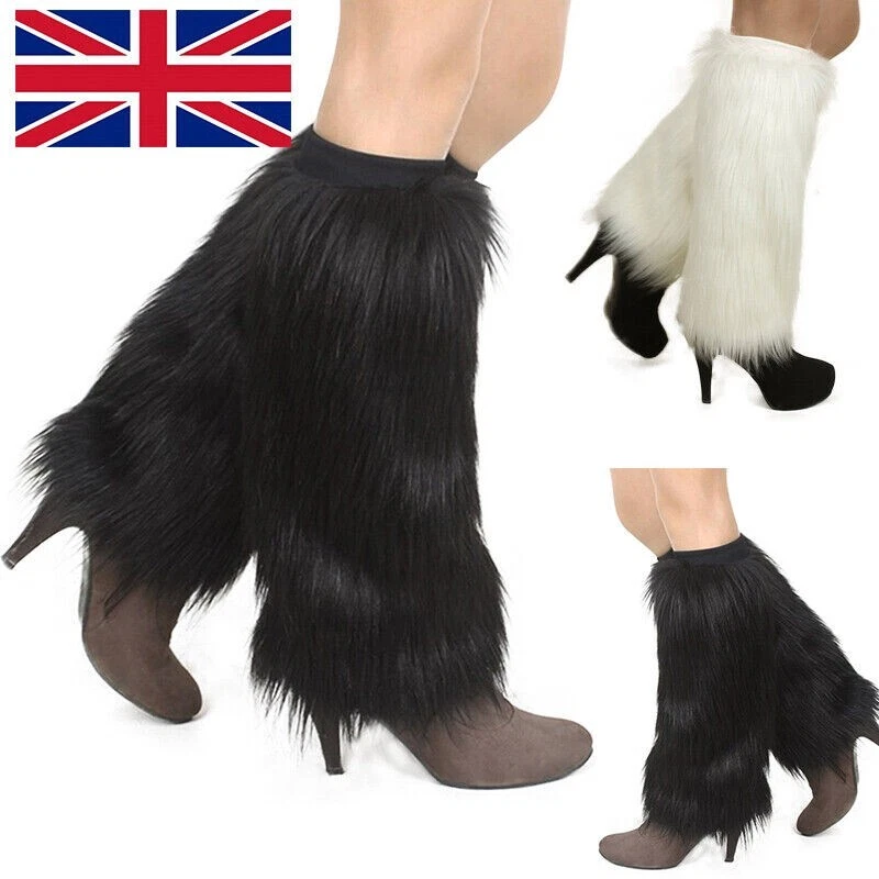 Faux fur top boot toppers