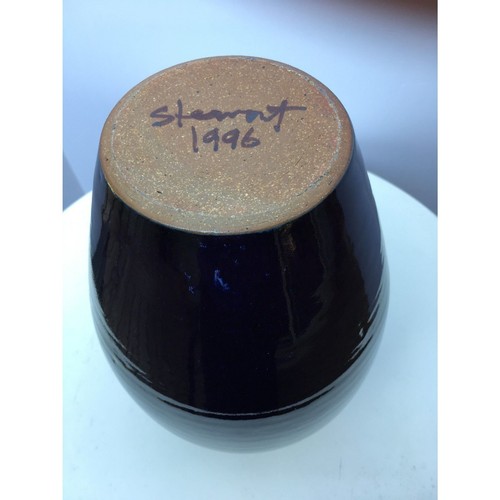 Bill Stewart Signed Pottery Vase Oversized Glazed Rare - Picture 9 of 10