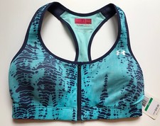 NWT UNDER ARMOUR Sports Bra PROTEGEE Hi Impact Support Zip Compression New