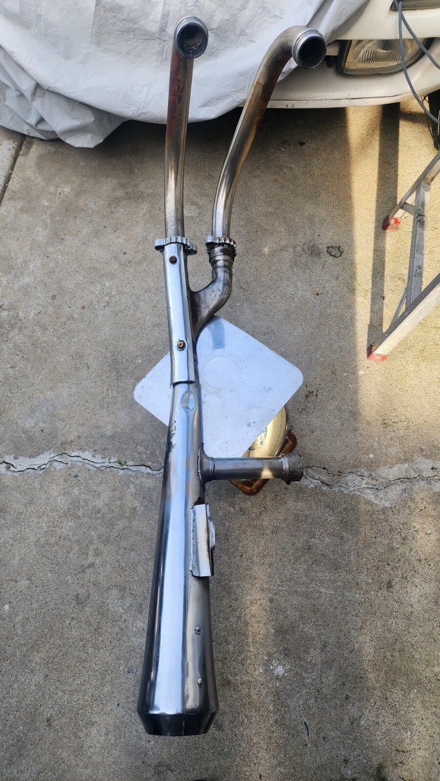 1978 Yamaha XS 1100 Special XS1100 left muffler exhaust pipe eBay