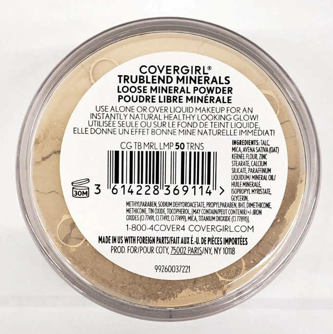 NEW CoverGirl TruBlend Minerals Loose Mineral Face Powder -50 Translucent - Image 2 of 2