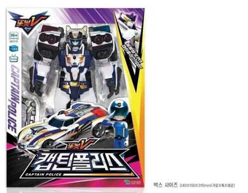 TOBOT V Capitán Policía Transformador Robot Figura de Acción Coche de Policía/Juguete Corea Foto 3 de 4