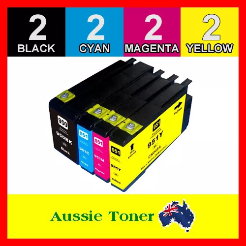 8x Ink CN045AA CN046AA CN047AA CN048AA for HP 950XL 951XL Officejet Pro 8600 - Picture 1 of 1