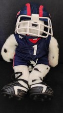Build A Bear Dalmatian Plush Stuffed Animal Football Helmet Jersey