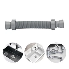Flexible 1-1/2 P-Trap Pipe Expandable Drain Sink Tube Fits Restaurant Kitchens