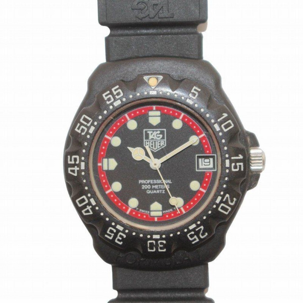 TAG HEUER Formula 1 383.513 Black Belt 34mm Watch From JAPAN 