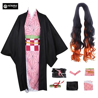 Simil Demon Vestito Carnevale Cosplay Nezuko Anime Costume