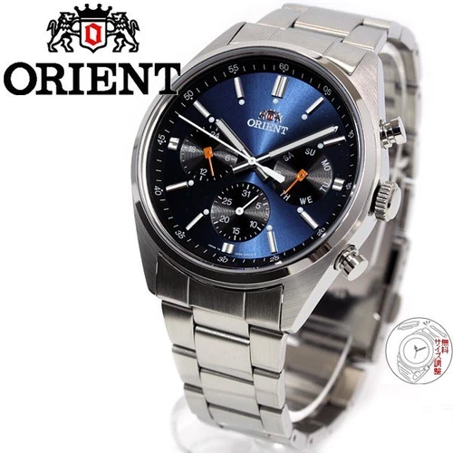 ORIENT Watch WV0021UZ Standard Neo 70&amp;#039;s PANDA Quartz Navy Crystal Glass Japan