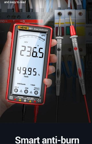 Multimetro Digitale Professionale ANENG 681 Ricaricabile - Tester di Tensione AC - Foto 18 di 18
