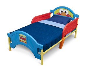 Elmo Toddler Bed Sesame Street Plastic Sturdy And Cheerful Safety