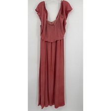 Show Me Your Mumu Dusty Rose Pink Ruffle Off Shoulder Maxi Dress Womens 2X