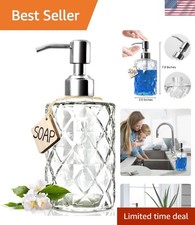 Modern Clear Glass Soap Dispenser with Rust-Proof Pump - Perfect Gift Idea