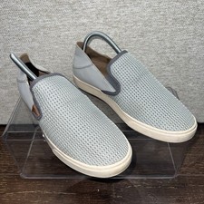 OluKai Pehuea Slip On Sneakers Gray Mesh Comfort Casual Shoes Women s 10