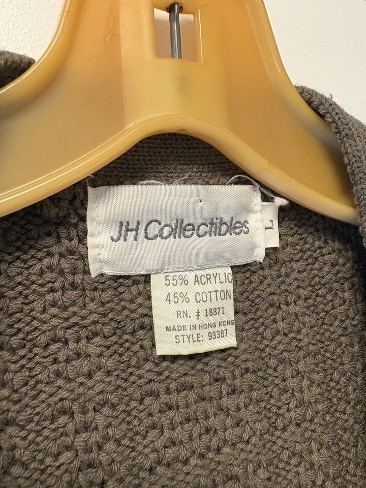 Cárdigan Suéter Vintage JH Collectibles Floral Manga Larga Talla Grande Foto 4 de 4