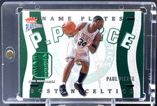 ( /200 ) Paul Pierce 2002-03 Fleer Platinum Name Plates Game Worn Patch Celtics