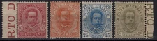 REGNO D'ITALIA 1891-96 UMBERTO SERIETTA 4 V. N.60-63 G.I MNH**