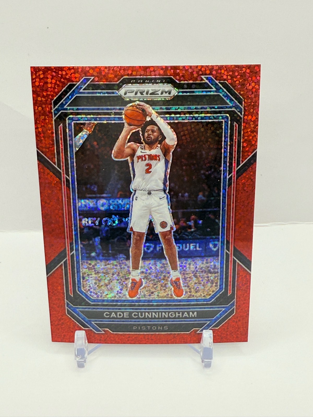 Cade Cunningham 2022-23 Prizm Red Sparkle Prizm Color Match #89, Pistons 2nd YR