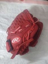 Rawlings Highlight Series H105S Youth Baseball Glove Red Leather 10.5