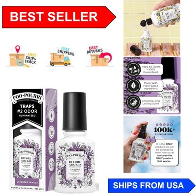 Before-You-Go Toilet Spray - Lavender Vanilla Scent, 2 Oz for Instant Freshness