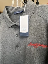 Golf Polo Shirt XL Cutter And Buck Grey NWT Men’s Barrett Jackson