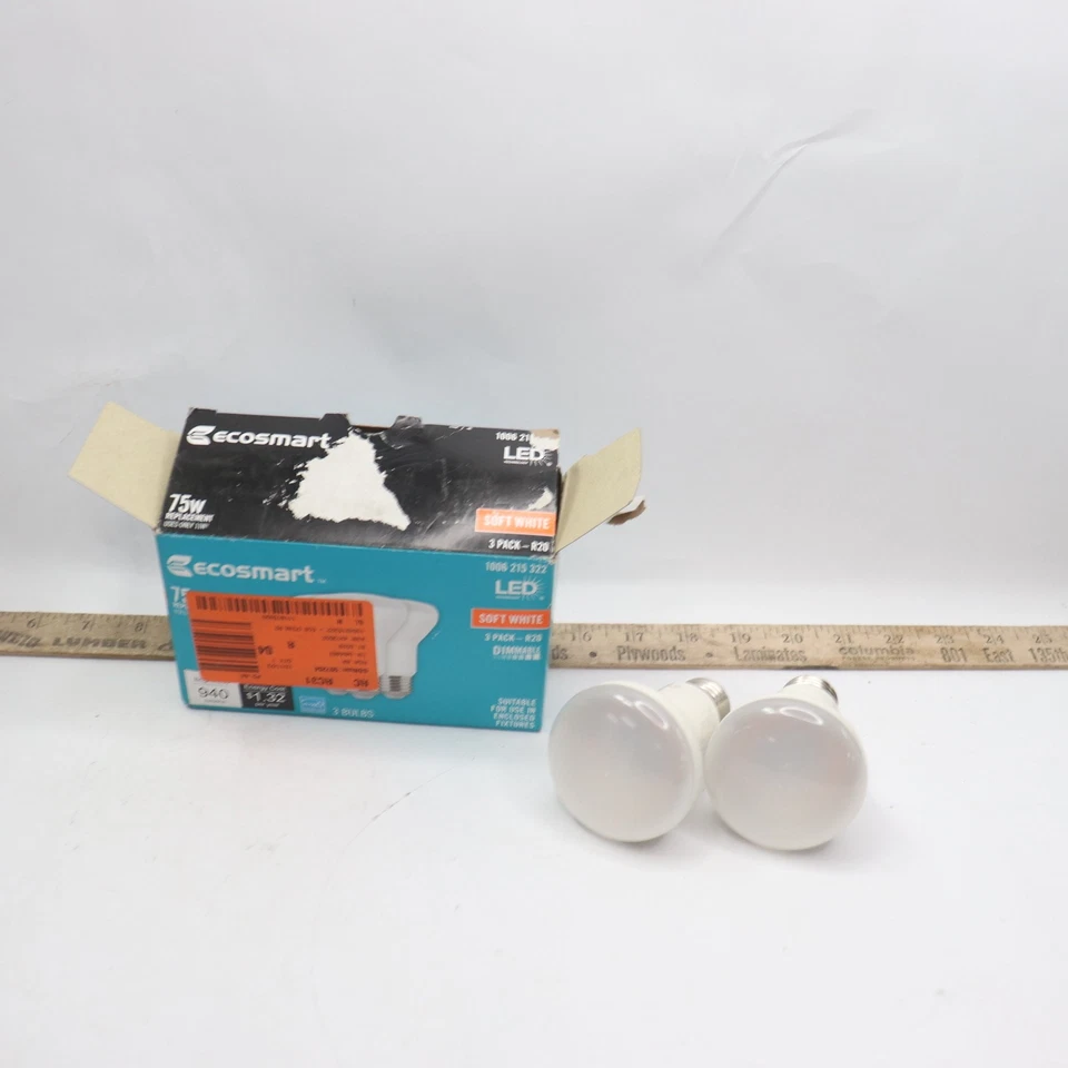 (2-Pk) Ecosmart Dimmable Energy Star LED Light Bulb Soft White R20 75W Eqv 2700K - Image 4 of 4