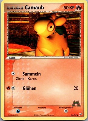 Pokémon Camaub 64/95 EX Team Magma vs Team Aqua 2005 Deutsch