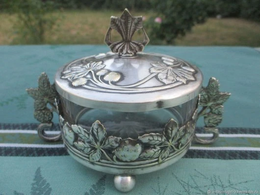 Sucrier Christofle Torsade Avec Couvercle - Métal Argenté, Fabrication Française