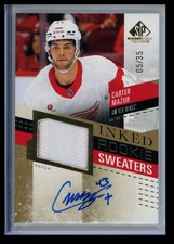2025-26 Upper Deck SP Games Used Inked Rookie Sweaters Carter Mazur Auto 05/35