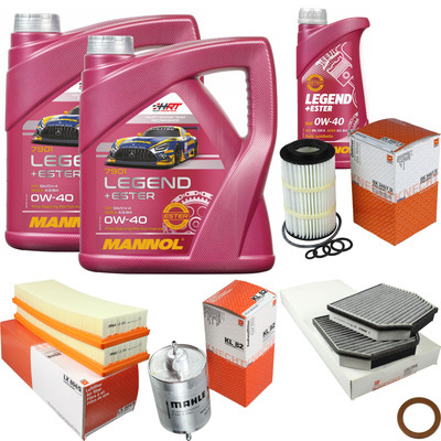 MAHLE Inspektionspaket 9 L MANNOL Legend+Ester 0W-40 für Mercedes-Benz SL 500