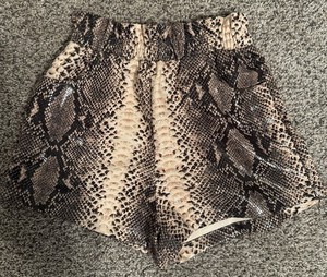 Entro Snake Print Faux Leather Shorts Size Small