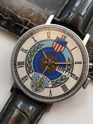 Rare Vintage Original Soviet Mechanical Wrist Watch Slava Victoria Ussr Serviced