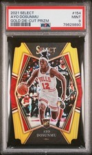 Ayo Dosunmu 2021-22 Panini Select #154 Gold Die-Cut Prizm /10 (RC) PSA 9