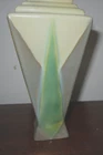 ROSEVILLE FUTURA TOURCH  VASE #380-6 with SILVER LABLE