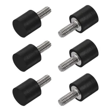 6pcs M4 Rubber Mounts Male Thread Shock Absorber for Motor Generator Compressor