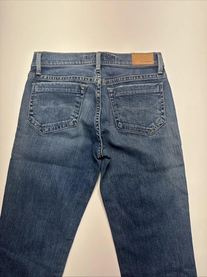 Pantalones de mezclilla para mujer Goldsign talla 24x34 corte bota Passion hechos en EE. UU. Foto 4 de 4