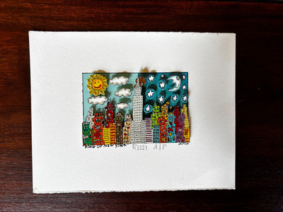 James Rizzi ''King of New York'' 2002 3D Art Hand Signed Artist Proof A/P Mini